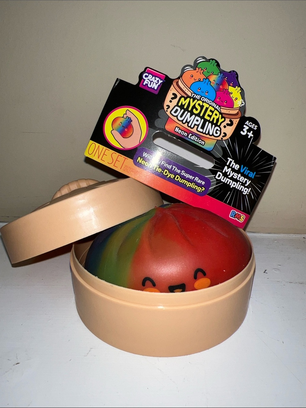 SUPER RARE RMS Mystery Dumpling Neon Edition Rainbow Squishy Toy SLOW RISE
